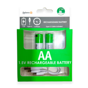 G178 - PILAS AA RECARGABLES C/ CABLE TIPO C 1,5v