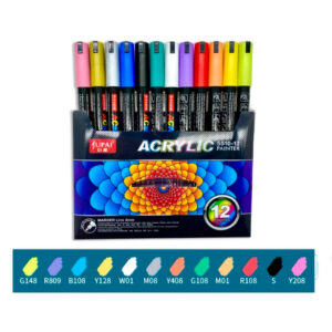 SET MARCADORES ACRILICOS x12