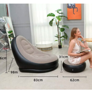 Sillón inflable con Apoya pies