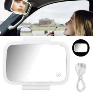 ESPEJO C/ LUZ PARA AUTO RECARGABLE