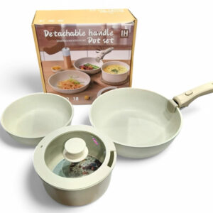 SET x5 OLLA DE CERAMICA C/ MANGO DESMONTABLE
