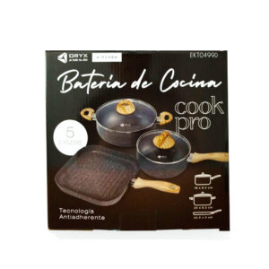 BATERIA DE COCINA 5pcs GRIS