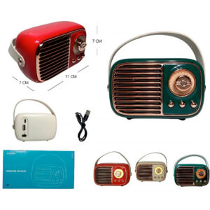MINI PARLANTE A BLUETOOTH VINTAGE