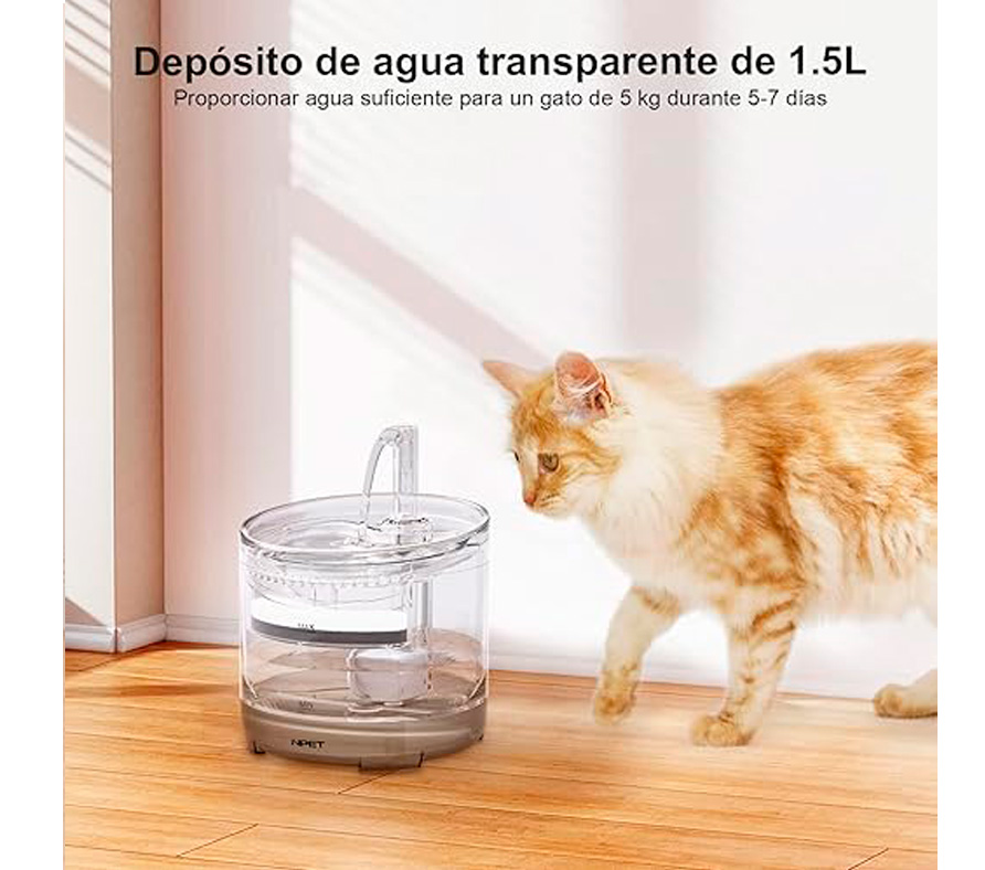 BEBEDERO DE MASCOTAS ELECTRICO FUENTE DE AGUA - Imagen 2