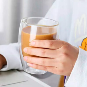 VASO TAZA CAFE DOBLE VIDRIO 350ml
