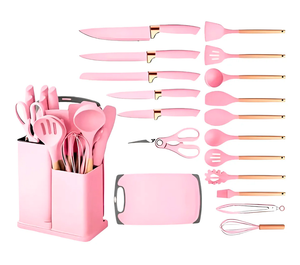 SET UTENSILLOS 19 piezas + TABLA DE PICAR - Imagen 2