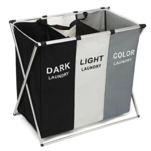 CESTO DE ROPA TRIPLE PLEGABLE 65x68x60