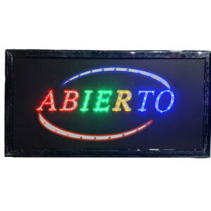 CARTEL ABIERTO MULTICOLOR DISEÑO NUEVO