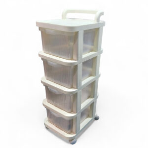 ORGANIZADOR 4 CANASTOS c/ RUEDAS 34x26x77