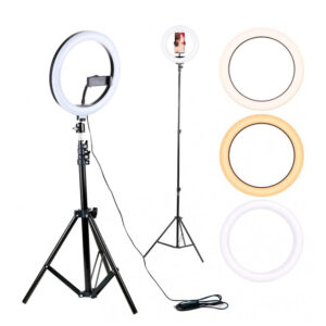 ARO 12" (30cm) BLANCO C/ TRIPODE 2.1m