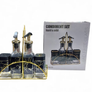 SET DE CONDIMENTOS NEGRO 5 PCS