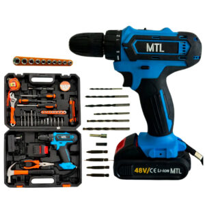 TALADRO 21V + SET DE HERRAMIENTAS 112PCS "MTL"