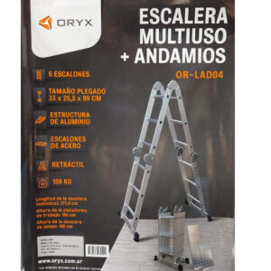 ESCALERA MULTIFUNCION ALUMINIO C/ANDAMIO