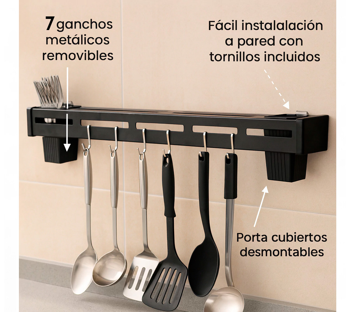 ESTANTE ORGANIZADOR DE CUBIERTOS 60cm - Imagen 2