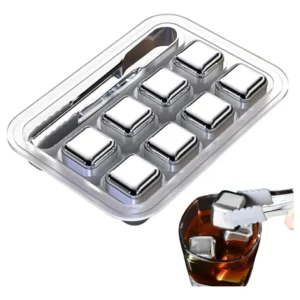 CUBETERA HIELO METAL PINZA SILICONA