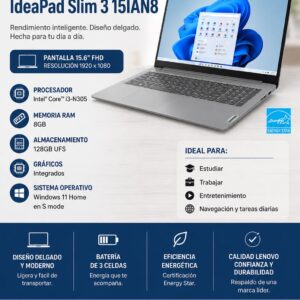 Notebook Lenovo IdeaPad Slim 3 15IAN