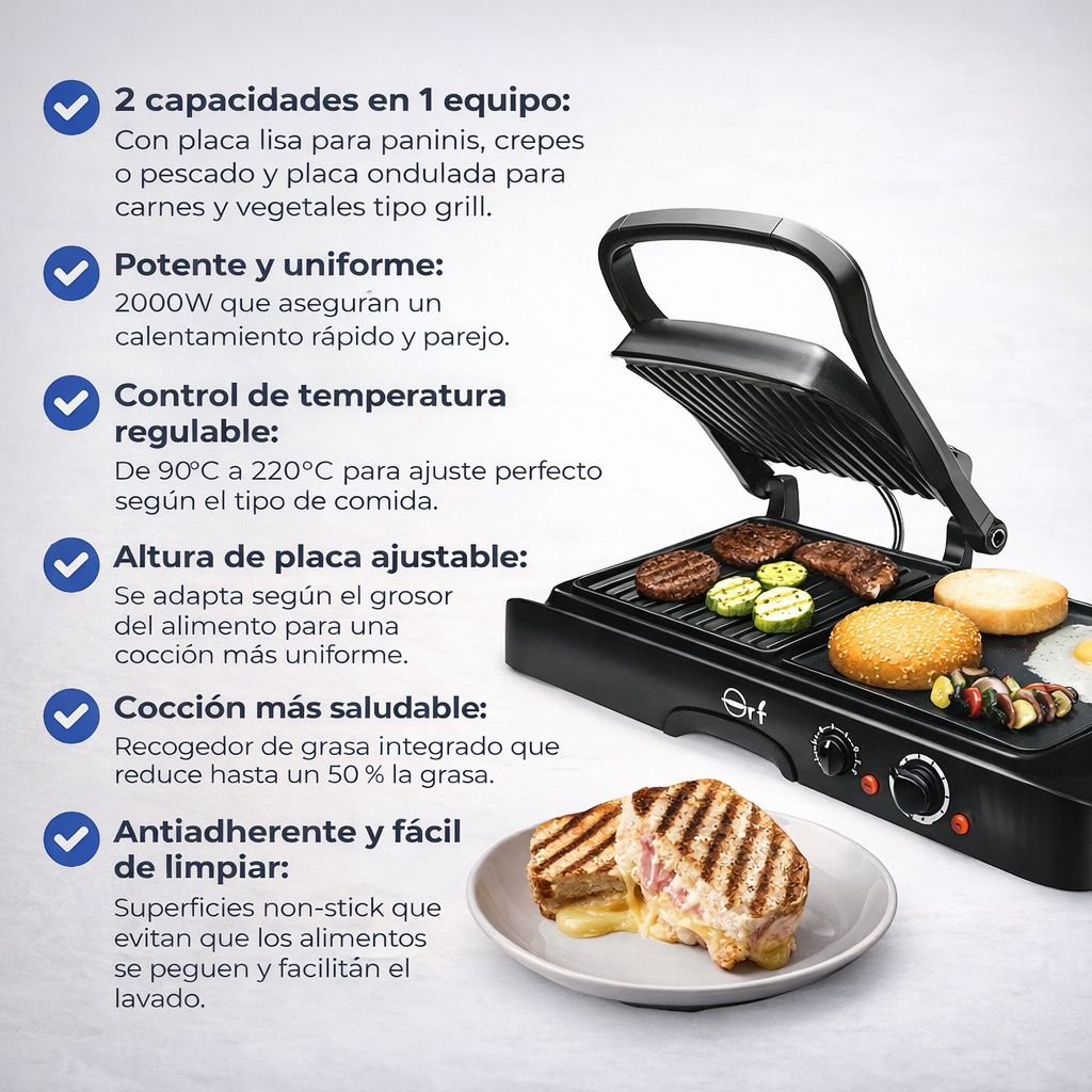 PARRILLA + GRILL 2 EN 1 "OM" - Imagen 2