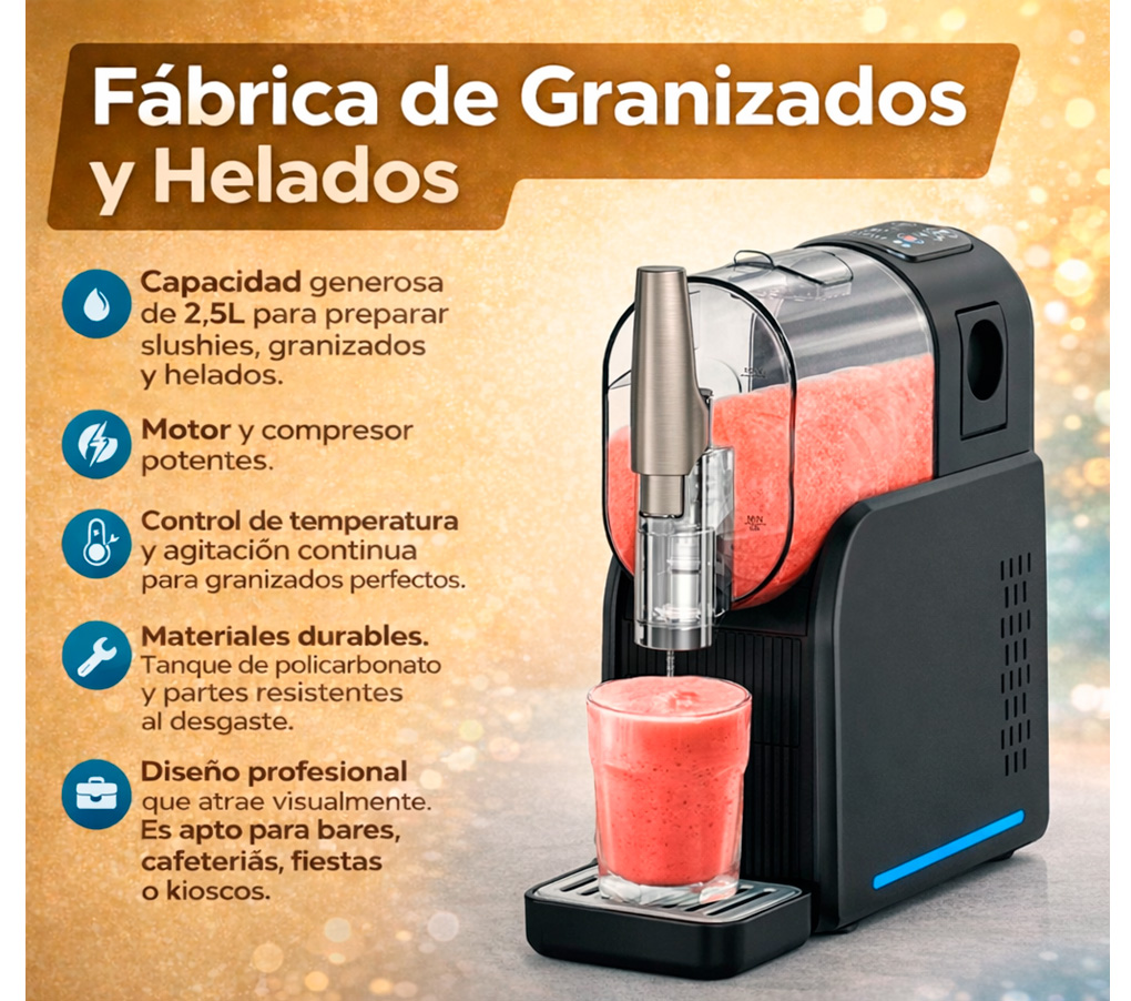 MAQUINA DE GRANIZADOS SLUSHIE "OM" - Imagen 2