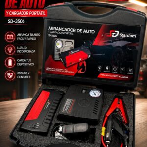 KIT ARRANCADOR DE AUTO CON BATERIA PORTÁTIL